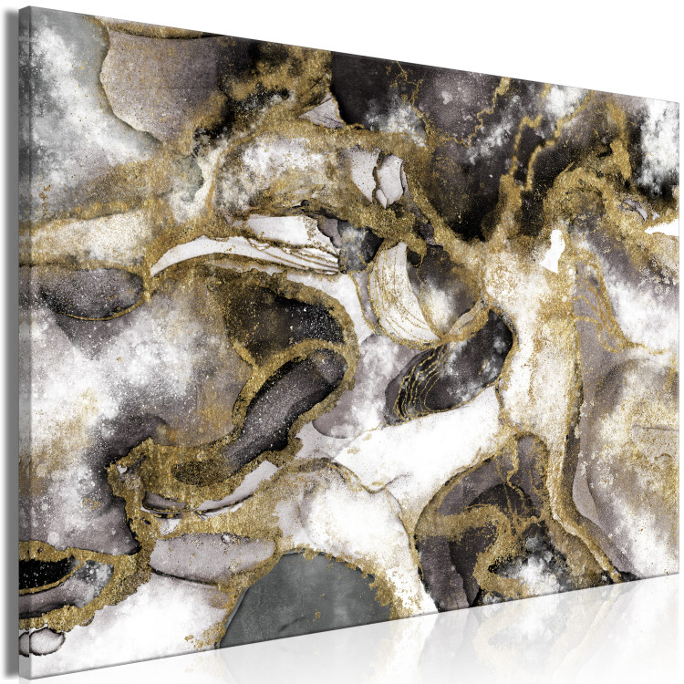Canvas Age of Splendor (1-piece) Wide - abstraction with golden streaks 143252 additionalImage 2
