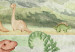 Wall Mural Children's landscape - picturesque landscape with colourful dinosaurs 143452 additionalThumb 8