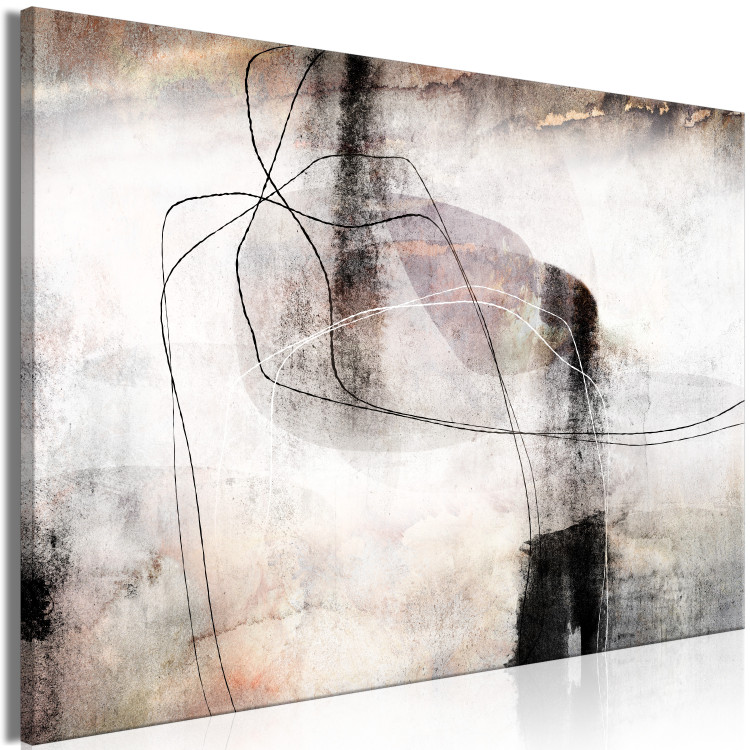 Canvas Art Print Abstraction (1-piece) - unique background in light and dark tones 143852 additionalImage 2