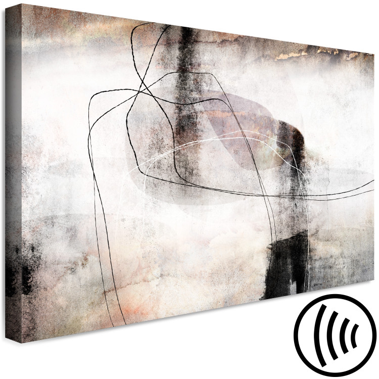 Canvas Art Print Abstraction (1-piece) - unique background in light and dark tones 143852 additionalImage 6