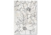 Canvas Charcoal Sketches (1-piece) - black and white line art in delicate flowers 143952