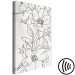 Canvas Charcoal Sketches (1-piece) - black and white line art in delicate flowers 143952 additionalThumb 6
