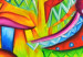 Canvas Art Print Zebra III (1-piece) - colorful fantasy with a quadruped mammal 144752 additionalThumb 5