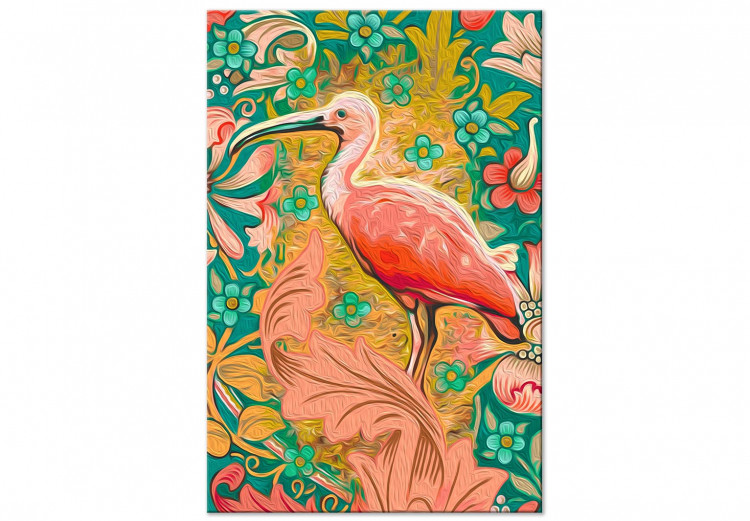 Paint by Number Kit Amongst Foliage - Pink Bird on the Decorative Green Background 145152 additionalImage 5