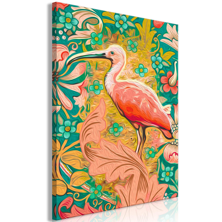 Paint by Number Kit Amongst Foliage - Pink Bird on the Decorative Green Background 145152 additionalImage 3