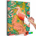 Paint by Number Kit Amongst Foliage - Pink Bird on the Decorative Green Background 145152 additionalThumb 4