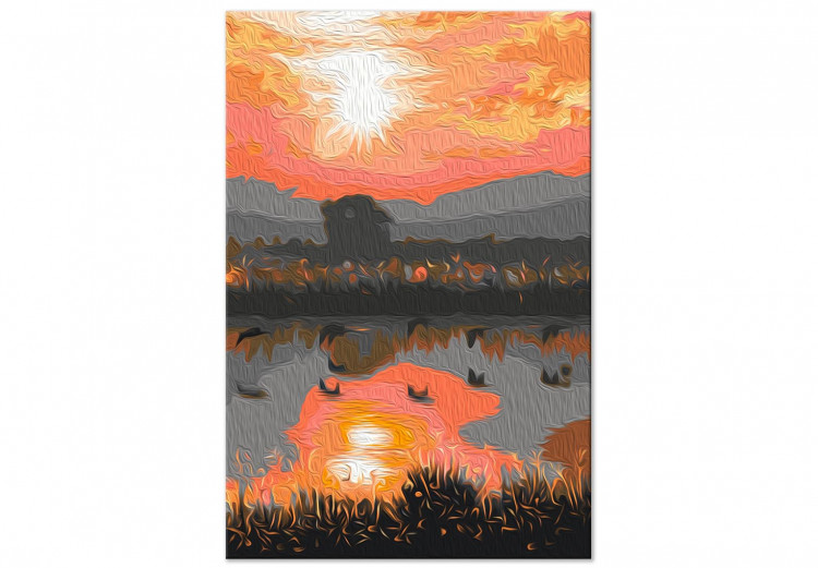Paint by Number Kit Peaceful Lake - Landscape with Sunset over the Water 146552 additionalImage 4