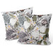 Decorative Velor Pillow Floral impression - composition inspired by nature in green and grey 147252 additionalThumb 3
