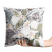 Decorative Velor Pillow Floral impression - composition inspired by nature in green and grey 147252 additionalThumb 2