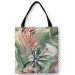 Shopping Bag Rainforest flora - a floral pattern with white flowers and leaves 147552