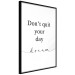 Wall Poster Don’t Quit Your Day Dream - Dark Text on White Background 149252 additionalThumb 2