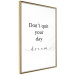 Wall Poster Don’t Quit Your Day Dream - Dark Text on White Background 149252 additionalThumb 9