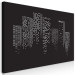 Canvas Art Print Night City - Black and White Skyscrapers With Light in the Windows 149852 additionalThumb 2