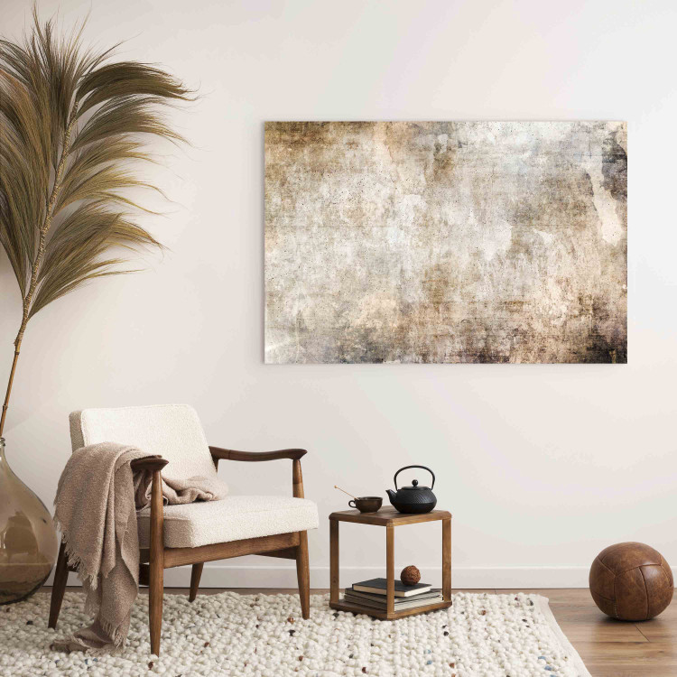 Canvas Art Print Rust Texture - Abstract Wall in Shades of Pastel Brown 151452 additionalImage 3