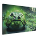 Large canvas print Gaming Technology - Xbox Game Pad on Intense Green Background [Large Format] 151552 additionalThumb 2