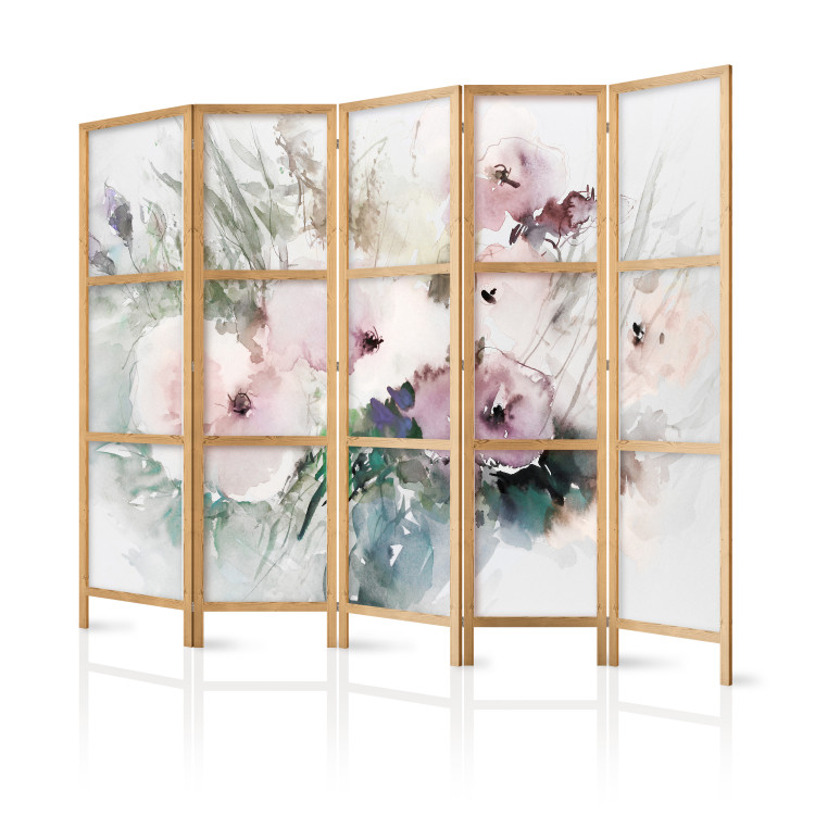Room Divider Watercolor Flowers - Bouquet in a Vase in Pastel Shades II [Room Dividers] 152052 additionalImage 5