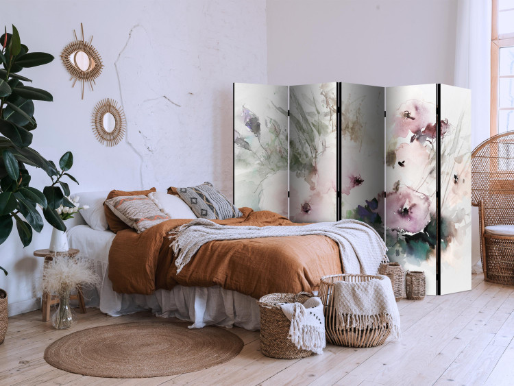 Room Divider Watercolor Flowers - Bouquet in a Vase in Pastel Shades II [Room Dividers] 152052 additionalImage 2