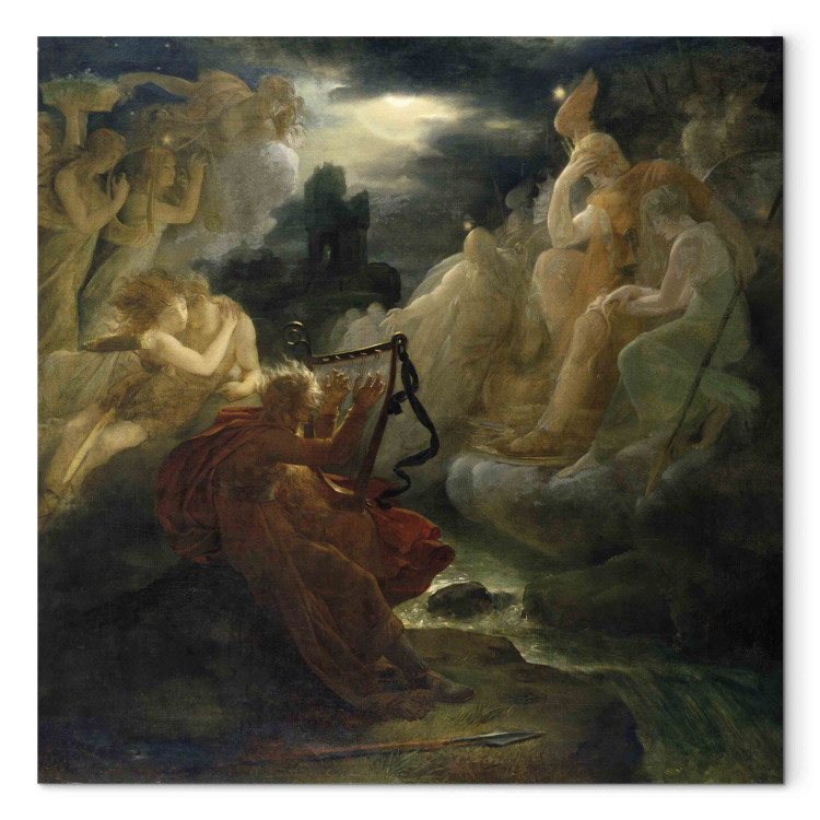 Reproduction Painting On the Bank of the Lora, Ossian Conjures up a Spirit with the Sound of his Harp 155952