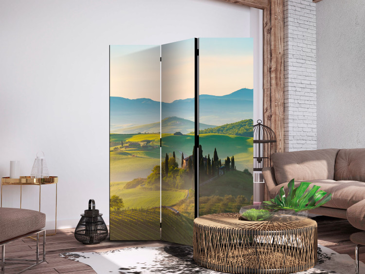 Room Divider Screen Tuscany - Idyllic Landscape at Sunrise [Room Dividers] 159552 additionalImage 2