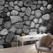 Photo Wallpaper Grey defence - textured background of irregular stones in grey 90552 additionalThumb 4