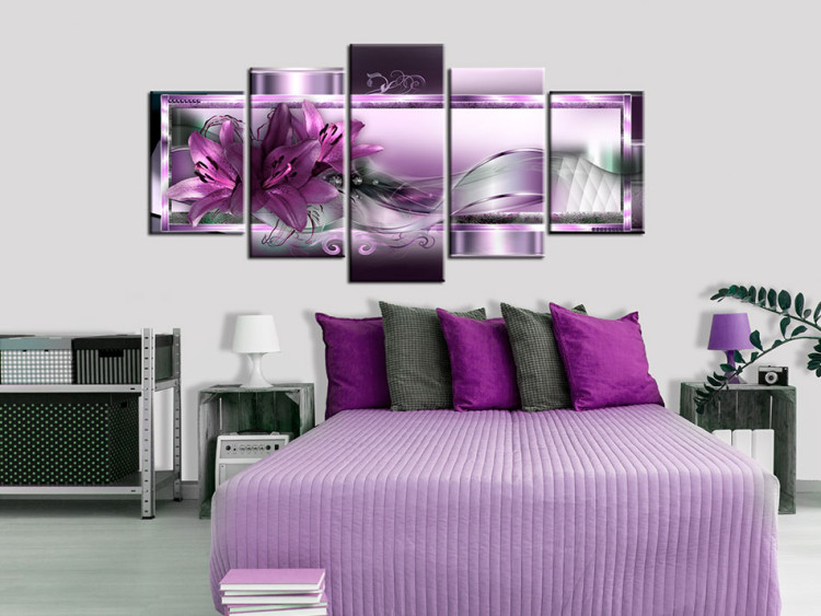 Canvas Art Print Purple Lilies 93052 additionalImage 3