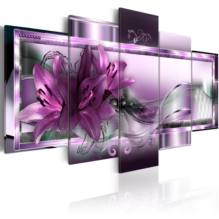 Canvas Art Print Purple Lilies 93052 additionalImage 2