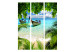Room Divider Screen Tropical Paradise - landscape of azure sea and tropical vegetation 95352 additionalThumb 3