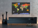 Canvas Art Print Ocean in Black (1-part) - English Labeled Colorful World Map 95952 additionalThumb 3