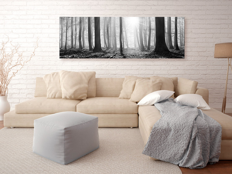 Canvas Art Print Black and White Forest 96052 additionalImage 3