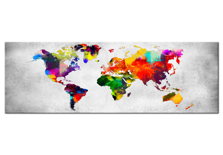 Canvas World Map: Coloured Revolution 97452