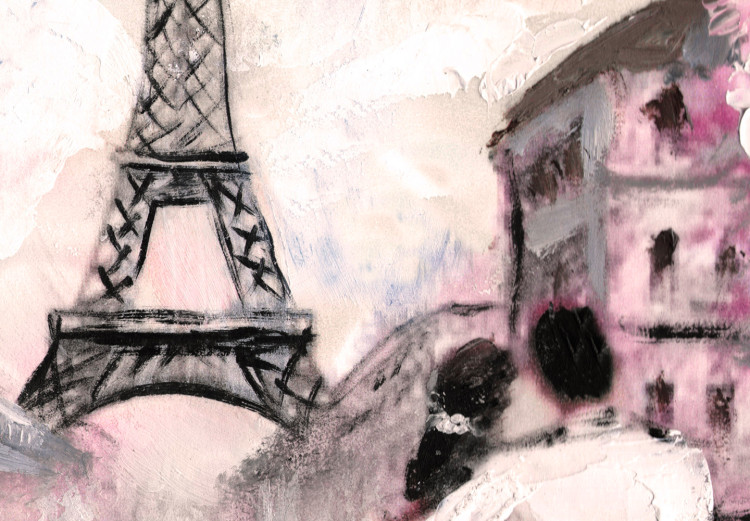 Canvas Print Love: Pink Paris - Artistic Depiction of City with Eiffel Tower 97552 additionalImage 5