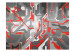 Photo Wallpaper Abstract paths - geometric patterns in grey-red colours 97652 additionalThumb 1