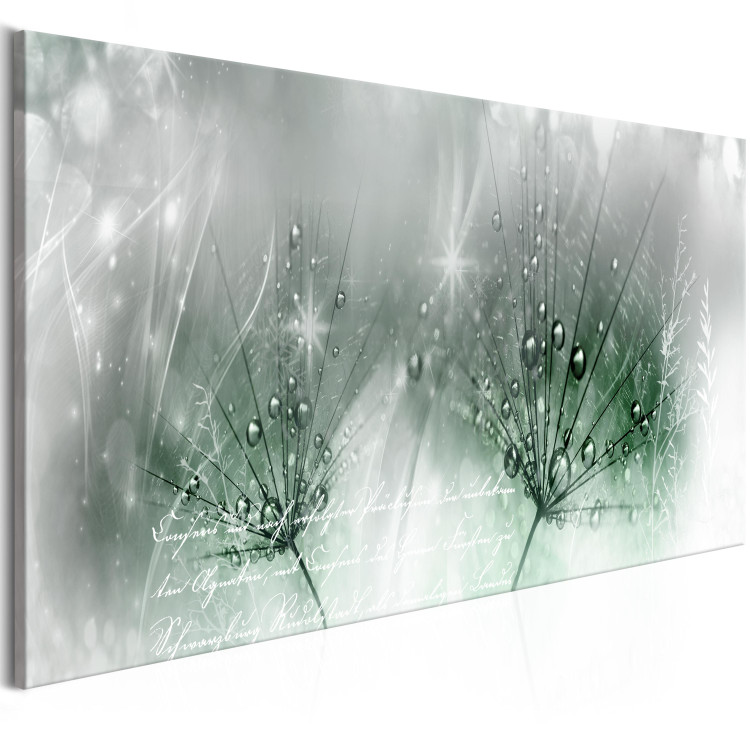 Canvas Dew Drops (1-part) Narrow - Dandelion Flowers Surrounded by Glow 107262 additionalImage 2