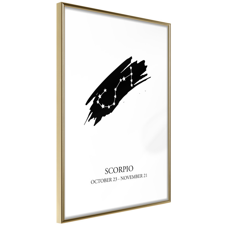 Poster Zodiac signs: Scorpio - black and white star constellation and texts 114862 additionalImage 6