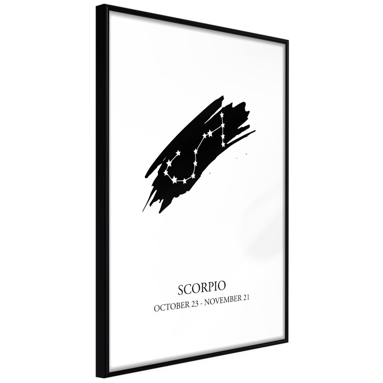 Poster Zodiac signs: Scorpio - black and white star constellation and texts 114862 additionalImage 11