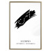 Poster Zodiac signs: Scorpio - black and white star constellation and texts 114862 additionalThumb 16