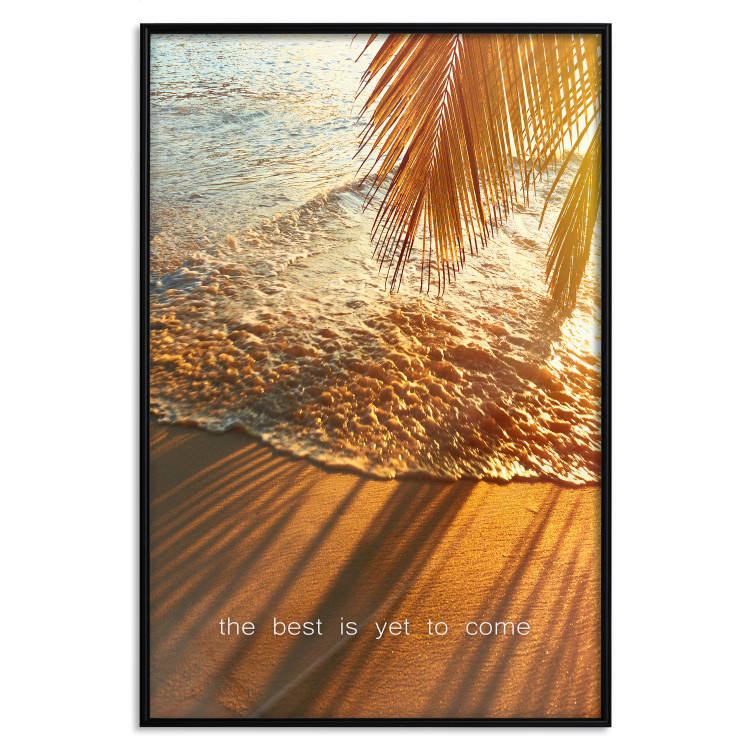 Poster The best is yet to come - warm landscape of waves and palm trees against the sea 114962 additionalImage 17