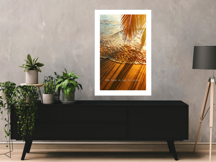Poster The best is yet to come - warm landscape of waves and palm trees against the sea 114962 additionalImage 2