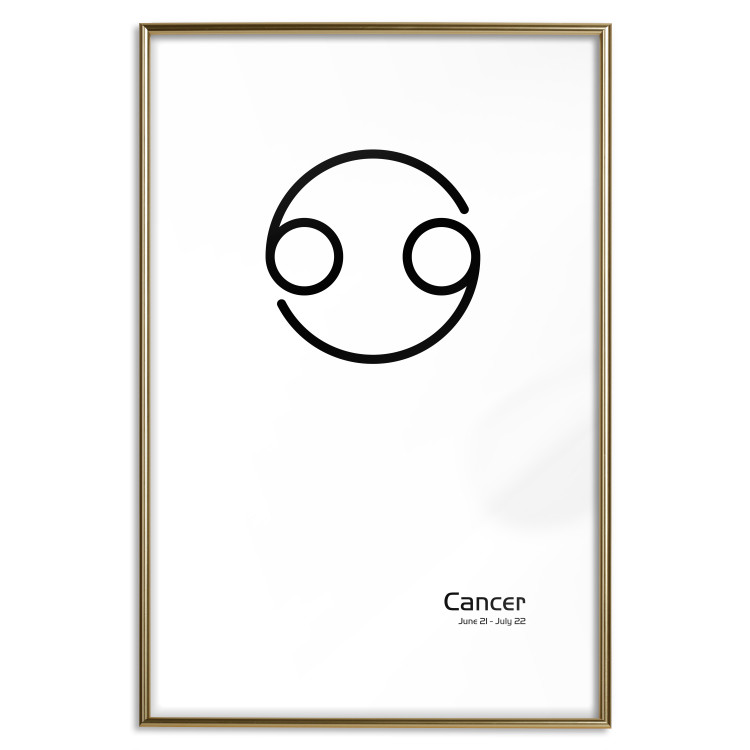 Wall Poster Cancer - minimalist black and white composition with date and zodiac sign 117062 additionalImage 14
