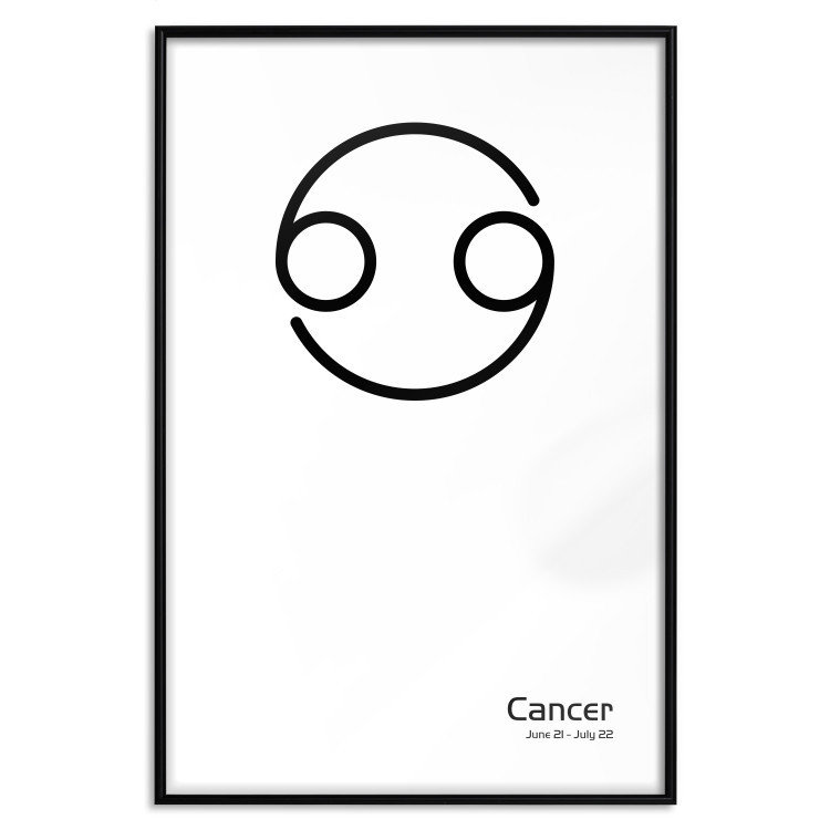 Wall Poster Cancer - minimalist black and white composition with date and zodiac sign 117062 additionalImage 18