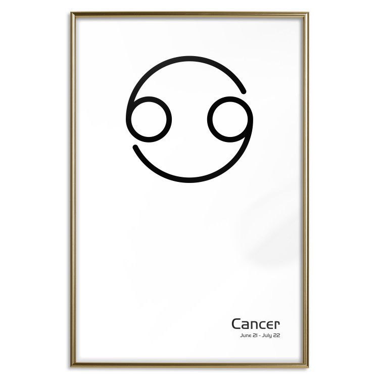 Wall Poster Cancer - minimalist black and white composition with date and zodiac sign 117062 additionalImage 16
