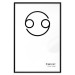 Wall Poster Cancer - minimalist black and white composition with date and zodiac sign 117062 additionalThumb 18