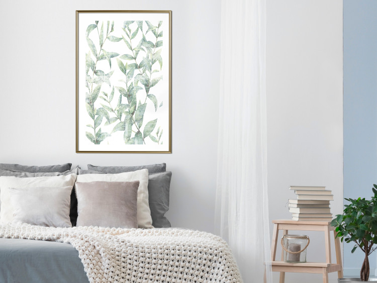 Wall Poster Subtle Rustle - botanical composition with delicate green leaves 118262 additionalImage 13