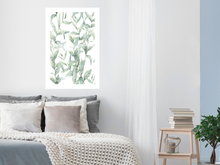 Wall Poster Subtle Rustle - botanical composition with delicate green leaves 118262 additionalImage 2