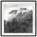 Wall Poster Rainy Forest - black and white landscape with a view of trees and fog 120462 additionalThumb 17
