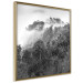 Wall Poster Rainy Forest - black and white landscape with a view of trees and fog 120462 additionalThumb 12