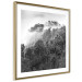 Wall Poster Rainy Forest - black and white landscape with a view of trees and fog 120462 additionalThumb 8