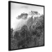 Wall Poster Rainy Forest - black and white landscape with a view of trees and fog 120462 additionalThumb 10