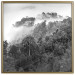 Wall Poster Rainy Forest - black and white landscape with a view of trees and fog 120462 additionalThumb 26