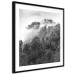 Wall Poster Rainy Forest - black and white landscape with a view of trees and fog 120462 additionalThumb 11